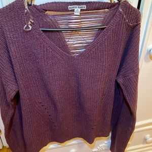 Comfy But edgy burgundy sweater